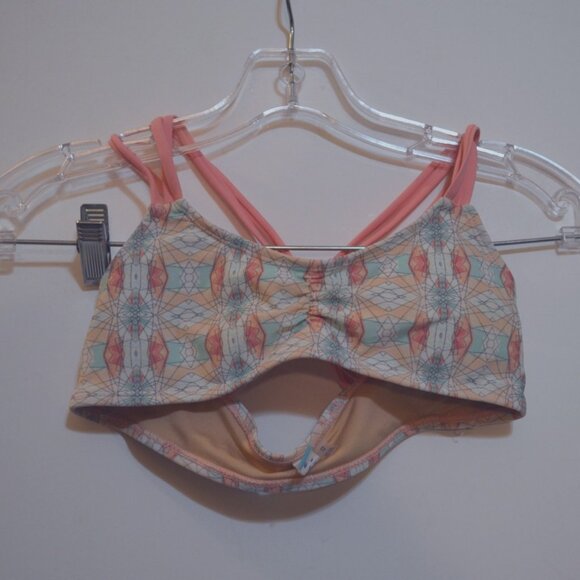 CABANA Life Swim Bikini Top 3 Strings Straps Pastel Colors Pink-Green Girls' 12 - Picture 4 of 6